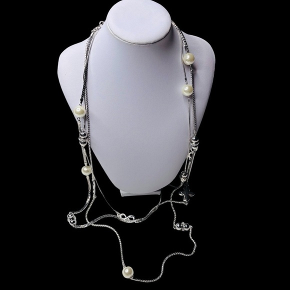 CAMROSE & KROSS JBK COLLECTION Sterling Plated Long Necklace - Picture 3 of 6